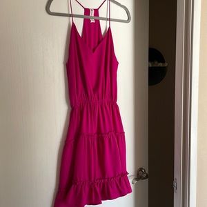 Fuchsia Ruffled Summer Dress